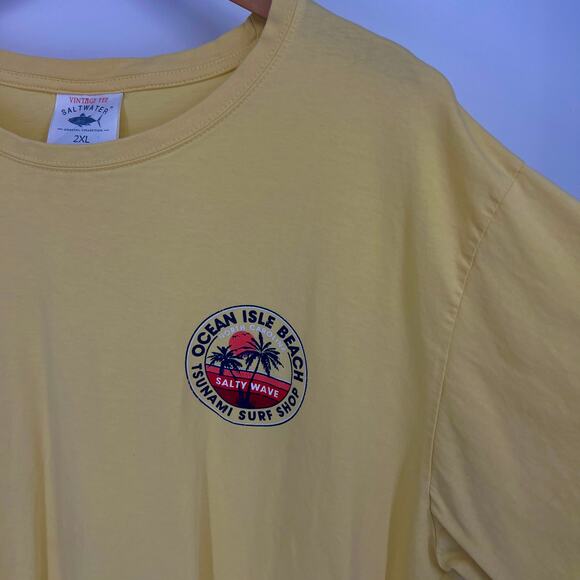 Vintage Tee Saltwater Ocean Isle Beach Tsunami Surf Shop Mens Size 2XL - Picture 3 of 8
